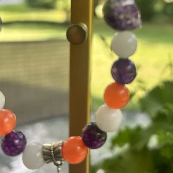 NWT-Colorful Beaded Bracelet with Ghost Charm - Picture 4 of 4